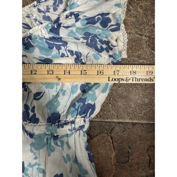 Aeropostale White Floral Babydoll Top Small Y2K Boho - Picture 9 of 10